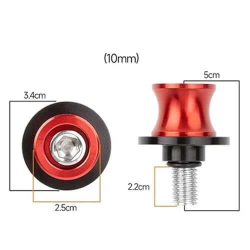 2Pcs Motorcycle Swingarm Spools Slider for Ducati Panigale 959 2016 2017 2018 2019 Swingarm Spool Stand Bobbins Swingarm Spools Starting Frame Screw,10mm-Black