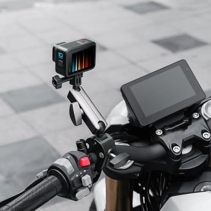 Motorcycle Mount Handlebar Clamp Holder Clip, 360 Degree Rotation Camera Clamp for Insta 360 X5 X4 X3 Ace Pro2, Bike Mount for Gopro Hero 13 12 11 10 9 8