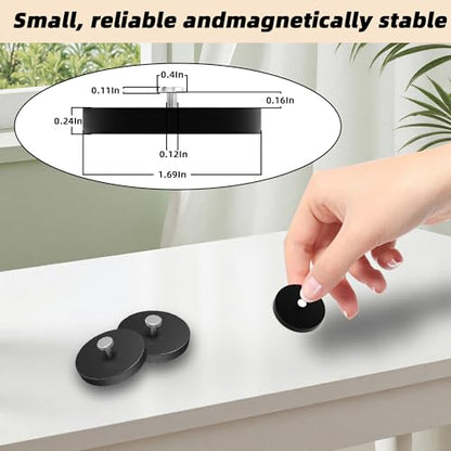 Magnetpro 4 Pieces Strong Rubber Coated Mounting Magnets Anti-Scratch, 30 LBS of Adhesive Power, Magnetic Assembly with T-Shaped Hanging Buckle - size: T-Buckle 30LB - 4P