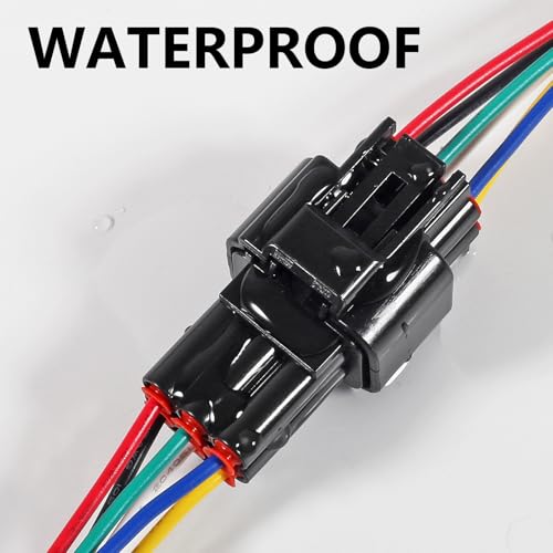 4Pcs 9 Pin Waterproof Connector Electrical Wire Plug Car Auto 9 Way Male Female Quick Disconnect Harness Connectors Plug Socket for Car Truck Motorcycle Marine Boat and Other Wire Connection - size: 4pcs 9 pin
