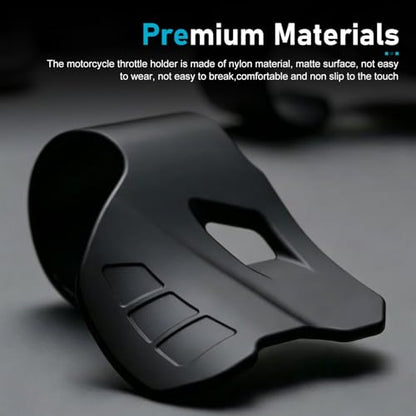 Motorcycle Throttle Assist, Anti-Slip Inner Ring Motorcycle Cruise Assist Grips, Wrist Throttle Accelerator Control Tool, for Street Bike Sport Off-Road Scooter Naked ATV (Black)
