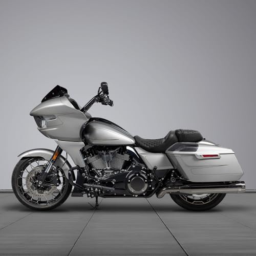 C.C. RIDER Low-Profile Rider&Passenger Seat Fit for Harley Touring 2023-2025 CVO Street Glide FLHXSE CVO Road Glide FLTRXSE 2024-2025 Street Glide FLHX Road Glide FLTRX FLTRXSTSE - size: 03# Black