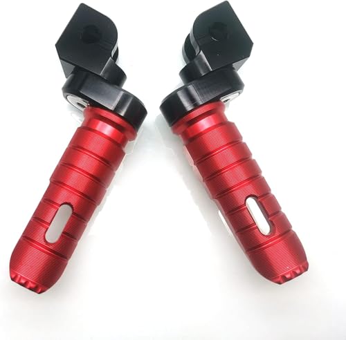 MZS Motorcycle Foot Pegs, Adjustable Front Footpegs Rider Footrest Rest Pedal CNC Red Compatible with GROM Monkey CBR 600 F2 F3 F4 F4I CBR600RR CBR650F CBR650R CBR1000RR CBR1100XX VFR800 VFR1200F - size: GROM/Monkey/CBR600/CBR600RR/CBR650R/CBR1000RR