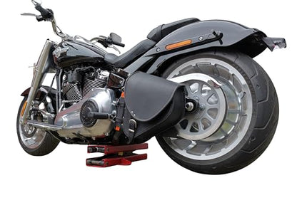 Diablo Black Swing Arm Bag Biker Bag Hardtail Frame compatible with Harley Davidson Fatboy Left Breakout Fat Bob Side HD Special Edition Side Bag