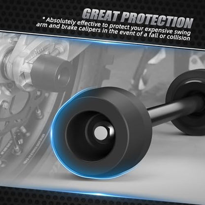 NICECNC Rear Axle Slider Fork Protector Motorcycle Compatible with KTM 150-500 EXC EXCF XCW XCF-W XW-F 2024 125-450 XC SX XCF SXF 2023-24,Compatible with Husqvarna 150-501 TE FE 2024 Aluminum, Black