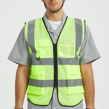 High Visibility Reflective Safety Vest with Pockets for Men Women - size: 3X-Large
