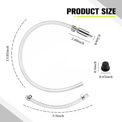 2PCS Motorcycle Brake Bleeder Hose, Motorbike Brake Fluid Flush Kit with One Way Check Valve Clip, Motocross Clutch Stop System Bleeding Tools, Universal for Motorbike