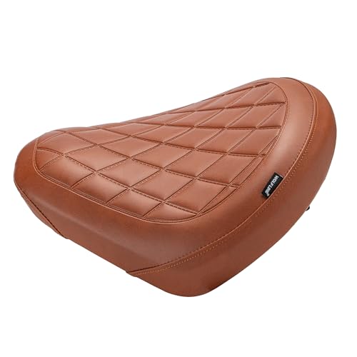 Motorcycle Rider Comfort Seat Fit for CMX1100 Rebel 1100 2021 2022 2023 2024 2025 2026, Leather Front Driver Saddle Solo Cushion Pad, Brown Embossing - color: Front - Brown-B