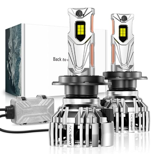 NOVSIGHT H7 LED Fog Lights Bulbs - 55000 Lumens,140W 6500K Cool White Light,IP68 Waterproof,Efficent Cooling System, Pack of 2 - color: H7, size: 55000LM