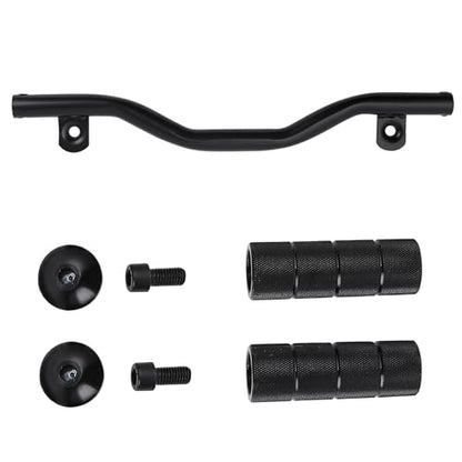 Mokuo Motorcycle Highway Extend Leg Pedal Bar in Heavy Iron Material Come with Foot Peg,Compatible with YAMAHA Zuma 2022-2024,Black Color - size: 2022-2024 BW'S