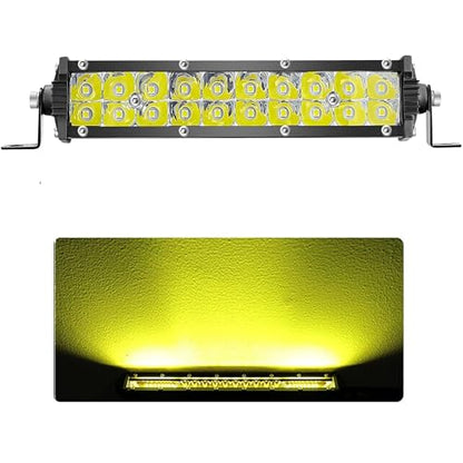 Amber Slim LED Light Bar, 7Inch 12V-60V Offroad Driving Light Bar for Trucks 60W 6000lm Combo Beam, Waterproof Ultra Slim LED Off Road Lightbar for ATV UTV RV Mower Golf Cart Boat - color: 7 Inch Yellow
