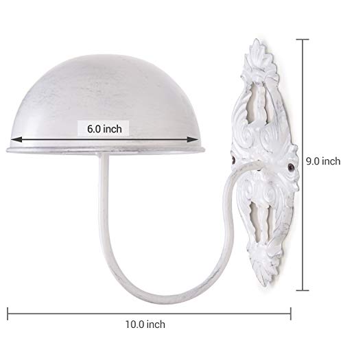 MyGift 2 Pcs Hat Display Wall Mount, Hat Holder, Cowboy Hat Rack for Wall, Baseball Cap Wig Helmet Organizer, White Metal - color: White