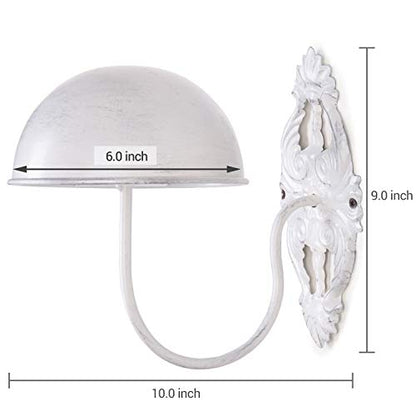 MyGift 2 Pcs Hat Display Wall Mount, Hat Holder, Cowboy Hat Rack for Wall, Baseball Cap Wig Helmet Organizer, White Metal - color: White