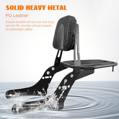 Motorcycle Sissy Bar Detachable Rear Passenger Backrest with Luggage Rack Backrest Pad for Honda Rebel 1100 1100T CMX1100 DCT 2021-2026 Replace OEM P/N:08R71-MLA-A00MLA-A00