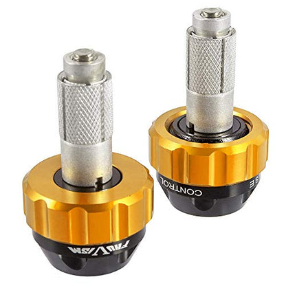 Motorcycle Throttle Lock Cruise Control Handlebar Plugs Grip Bar End Caps Slider Set for Street/Sport/Tour Bike Cruiser Scooter (Gold) - color: Gold