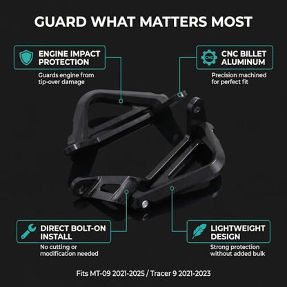 MT09 Motorcycle Engine Bumper Guard Frame Slider Crash Bar Falling Protector for Motorbike MT 09 MT-09 SP Tracer 900 9 GT 2021-2022