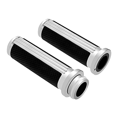 1" Electronic Throttle Defiance Handlebar Grips 25mm Hand Grips Fit for Harley Touring Street Glide Road King Road Glide Electra Glide - color: #1 Chrome