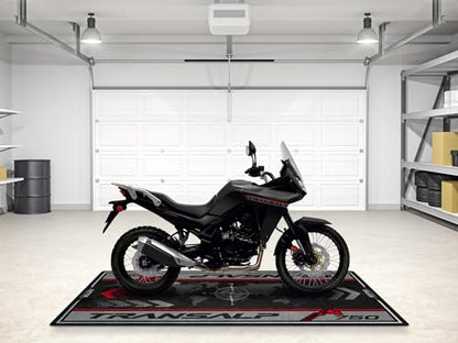 Garage Mat for Transalp 750 Motorcycle Model, Parking mat, Pit Mat, Washable Non-Slip Garage and Showroom Floor Carpet-Rug (Size 2: 102 x 47/260 x 120 cm) - size: 3'11" x 8'6"