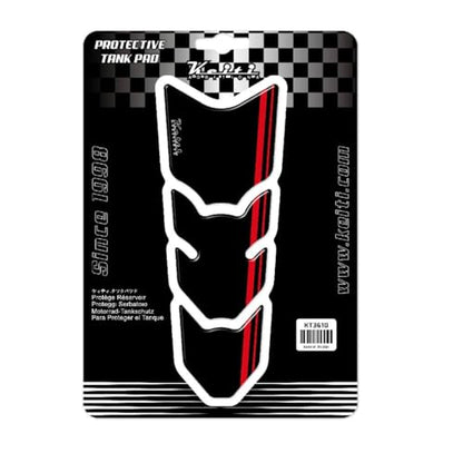 Keiti Motorcycle Tank Pad Universal Slim (Redline Black) - color: Redline Black