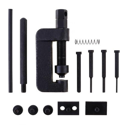 Windance 13Pcs Chain Breaker Tools Chrome Vanadium Steel Chain Removal Cutter Riveter Kit, #35 420 428 520 525 528 530 630 Repair Tool for Motorcycle ATV Dirt Bike Scooter Bicycle Tractor
