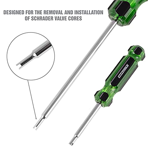 OEMTOOLS 22589 Tire Valve Core Tool Set - 2 Piece, Valve Core Tool, Tire Valve Stem Tool, Shrader Valve Remover, Tire Repair Tools, 2 Piece Set - style: 2-Pc Tire Valve Core Tool Set