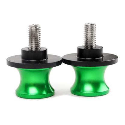 Motorcycle Swing Arm Spools M8 Paddock Slider Stand Bobbins For Z650 RS EX650 Ninja 650KRT 650R Vulcan S 650 VN650 Versys650cc KLE650 2026 2025 2024 Swingarm Spool Accessories (Green) - color: Green