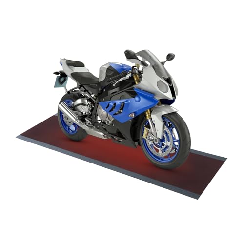 Drydiet Motorcycle Mat Garage Floor Rug Washable Parking Mats for Garage Floors Non Slip Oil Absorbent Pad Rubber Backing Layer Protects Floor(Dark Red Style,Red,98 x 31 Inch) - color: Red, size: 98 X 31 Inch, style: Dark Red Style
