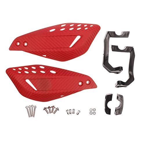 7/8" 22mm Motorcycle Handguards Handlebar Protector Gear for Dirt Bike ATV Yamaha Kawasaki Suzuki Honda(Red) - color: Red