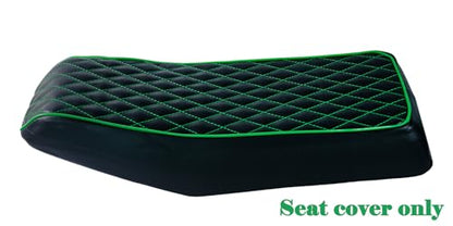 JMCHstore Green Diamond Stitch Retro Mini bike Seat Cover for Monster Mega Moto MMB80 80cc MMB105 105cc, For Coleman Realtree RB100 RT100 Mini Bike Cushion Replacement parts - color: Green