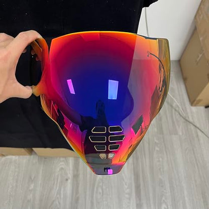YMTSGEA Airflite Helmet Visor Replacement for IC-06. Helmet Shield Compatible with Airflite IC-06 (Revo Rose Red) - color: Revo Rose Red