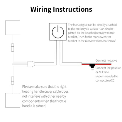 12V Motorcycle Heated Grips Cover, Universal Handlebar Grip, 3 Temperature Settings, IP67 Waterproof, ATV Scooter Motorcycle Hand Grip Heater Warmer Hot with Switch & Fuse - color: Heated grip cover - Black