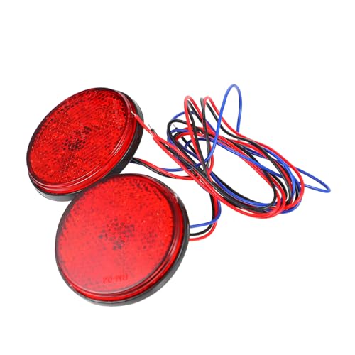 2Pcs LED Motorcycle Tail Light Reflector Brake Stop Signal Light Durable Reflectors for Motorbikes Atvs and Electric Vehicles Safety Reminder Warning Function