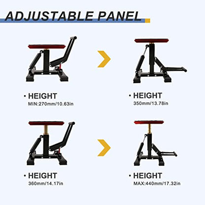 POLARBEAR Dirt Bike Stand Quick Jack Hydraulic Stand Motorcycle Low Profile Jack Portable Aluminum 1200Lbs Capacity for Pit Bike Cleaning and Repair(Red) - color: Red