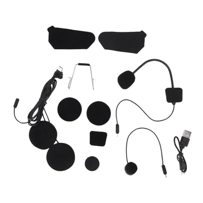 Wireless Helmet Headset, 5.4 Motorcycle Headphones with Ambient Light, CVC Noise Reduction, IP65, Type C Charge, with Smart Assistant