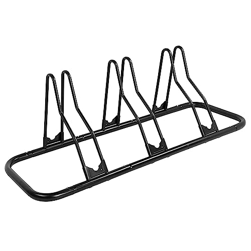 CyclingDeal Bicycle Floor Parking Rack Stand - for Mountain MTB Road Bike - Indoor Home Garage Storage - Classic 3 Bikes - size: 3 Bikes, style: Classic