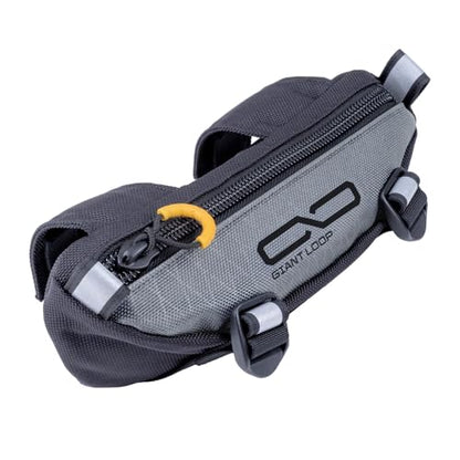 Giant Loop Zigzag Handlebar Bag, 1.5 Liter Black Windshield Pouch, Fits Any Motorbike, Dirt Bike & Snow Bike (Gray) - color: Gray