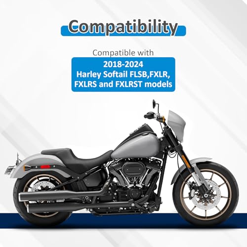 Wsays 24.5" Tall Sissy Bar Detachable Rear Passenger Backrest Quick Release Compatible with Harley Softail FLSB,FXLR,FXLRS and FXLRST 2018-2025, Gloss Black
