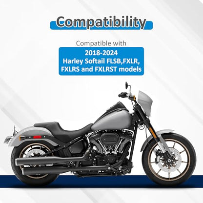 Wsays 24.5" Tall Sissy Bar Detachable Rear Passenger Backrest Quick Release Compatible with Harley Softail FLSB,FXLR,FXLRS and FXLRST 2018-2025, Gloss Black