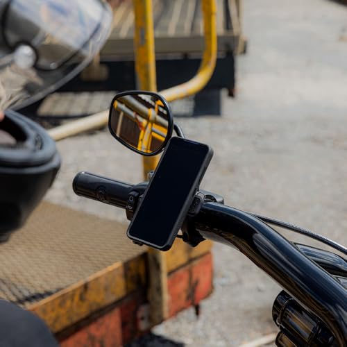 Quad Lock Motorcycle Handlebar Phone Mount PRO - Large with Vibration Dampener and MAG Phone Case for iPhone 13 Mini - size: iPhone 13 Mini