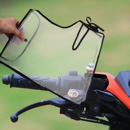 Motorcycle Handlebar Cover Waterproof Windproof Rainproof Oversized Design Easy Installation Protective Cover for Comfortable Riding