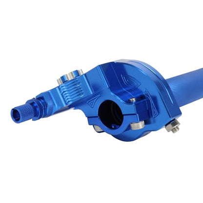 Motorcycle Twist Throttle 7/8" 22mm with Handle Grip Throttle Cable CNC Assembly Universal for TTR 110 230 YZ 85 125 250 PW 50 80 Dirt Pit Mini Bike Blue - color: blue