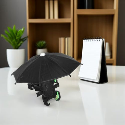 Waterproof Bike Handlebar Phone Holder with Umbrella for Motorcycles and Bicycles Compact Stable Clamp for Navigation and Outdoor Riding
