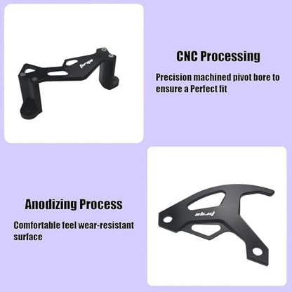 Motorcycle Parts CNC Aluminum Brake Disc Caliper Guard Cover Protector for KX250F 2004-2018 KX450F 2006-2018 KLX450R 2008-2018 KX250 2019-2021 KX450 2019-2021 Dirt Pit Bike - size: KX250F 2004-2018 Black