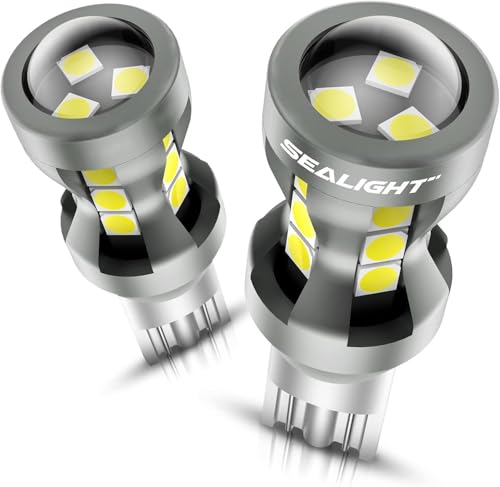 SEALIGHT 921 LED Bulb Reverse Light with 3030-SMD LED Chips, 912 906 904 W16W T15 921 LED Bulb with Projector Replacement for Tail backup reverse Lights, Plug and Play, 6000K White, Pack of 2 - color: White, size: 921/912-2PCS