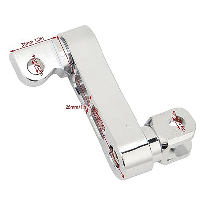 aqxreight Motorcycle Foot Peg Highway Bracket 360° Adjustable Foot Peg Extension Bracket for Bikes Compatible with Male Mount Driver Passenger Pegs - color: Electroplating