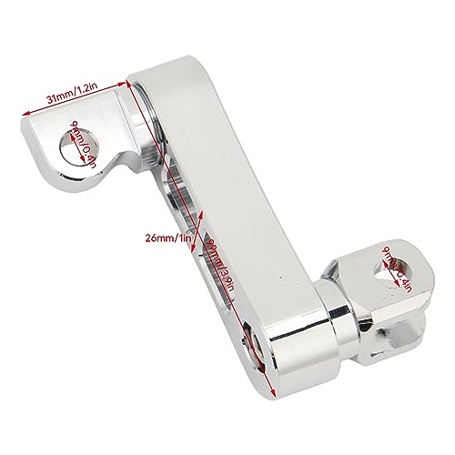 Generic Motorcycle Foot Pegs Bracket, Adjustable Highway Foot Pegs Extension Brackets, Passenger Highway FootPegs Male Mount Foot Peg Clamp Support Extensions Bracket (Plated), Genericuz9xn2bwm4-12 - color: Plated