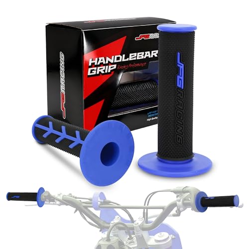 JFG RACING 7/8" Motorctcle Grips,22mm 24mm Non Slip Dirt Bike Hand Handlebar Glue Universal for Most Pit Bike Motercross KLX KX EXC XC SX CRF CR YZ WR DRZ RMZ 50 85 100 150 250 350 450 - color: blue