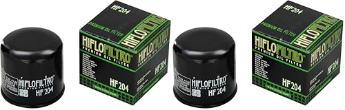 HiFloFiltro HF204 Black Standard Premium Oil Filter, Single (Pack of 2) - color: Black, size: Single (Pack of 2), style: Standard
