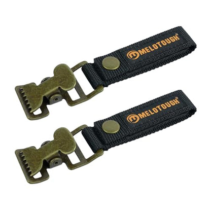 MELOTOUGH Glove Clip Tactical Glove Clips Work Glove Holders Strap with Alligator Clip for Tool Belt,Tool Bag,Tool Backpack - color: Black