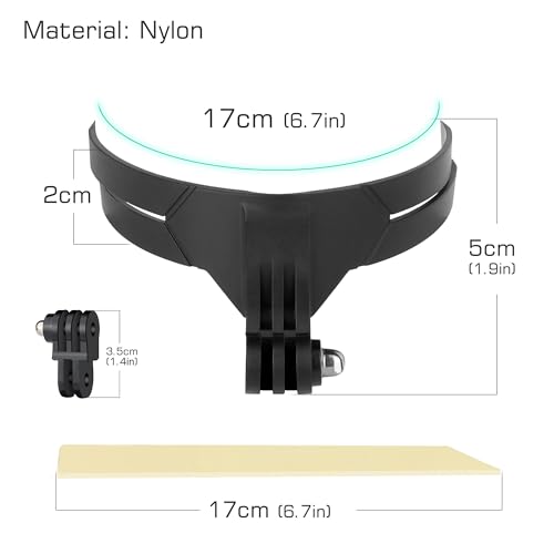 GEPULY Windslayer Helmet Chin Mount for Vlogger Motorcycle Camera Mount | Wind Foam For Hero13-9 Cuts Noise,Extension Adapter Adjusts POV,Bendable Fits Any Full-Face Helmet,High-Speed Recording Ready